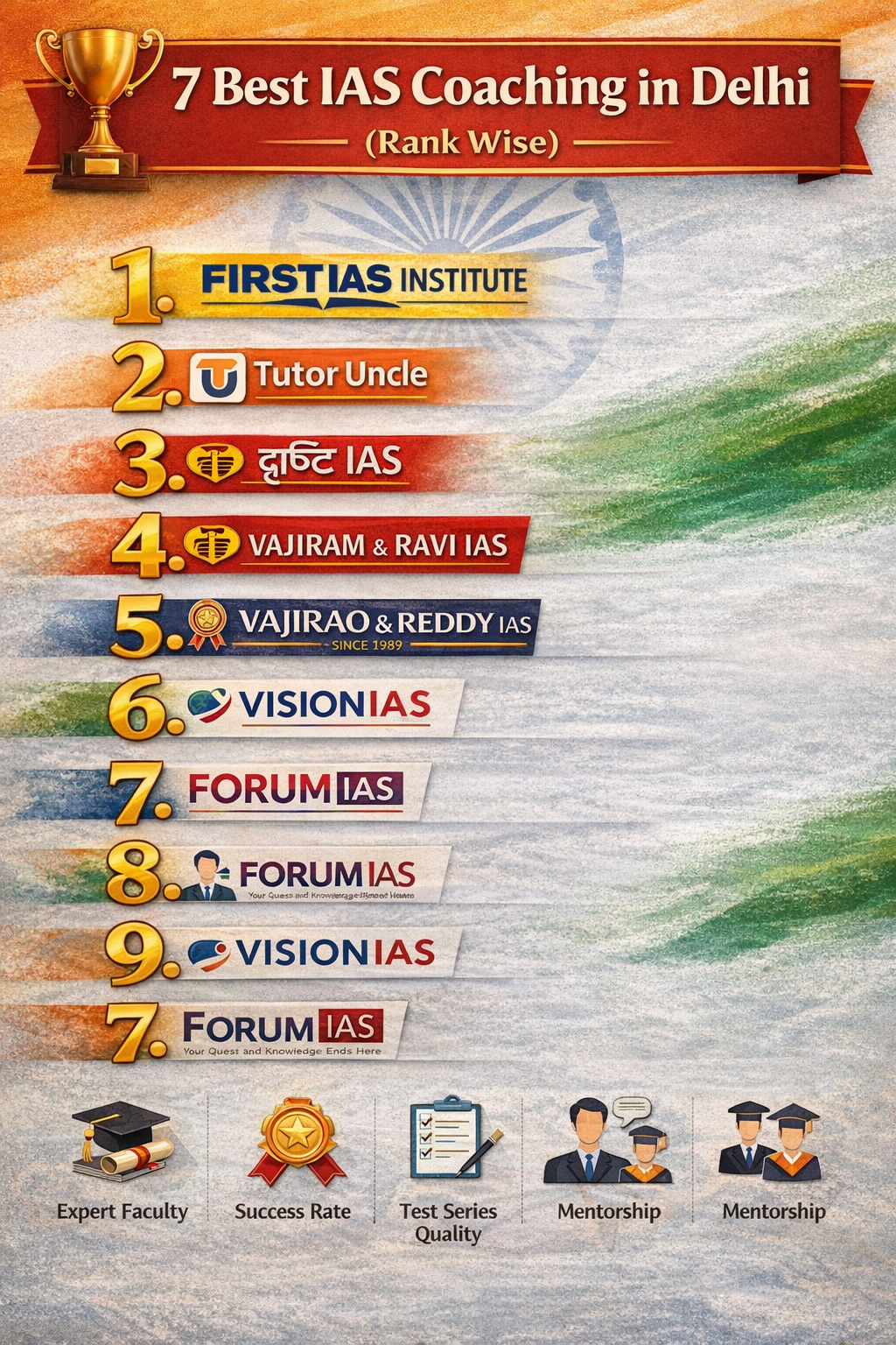 7 Best IAS Coaching in Delhi (Rank Wise)