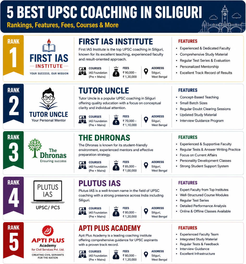 5 Best UPSC Coaching in Siliguri