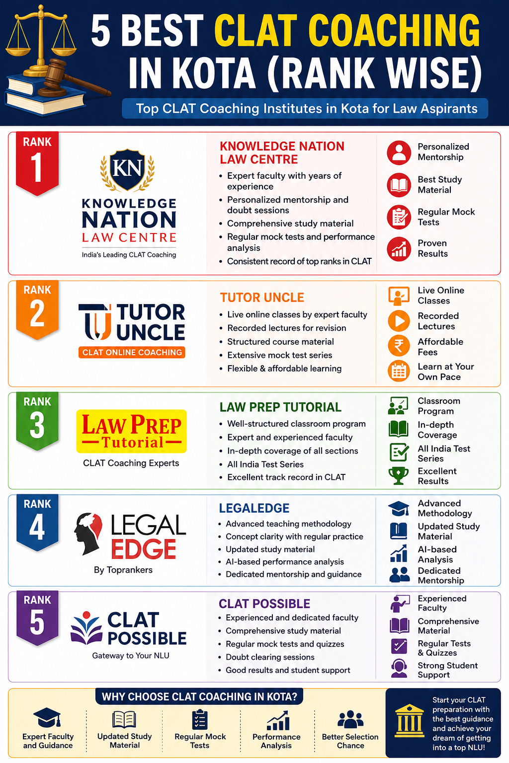 5 Best CLAT Coaching in Kota